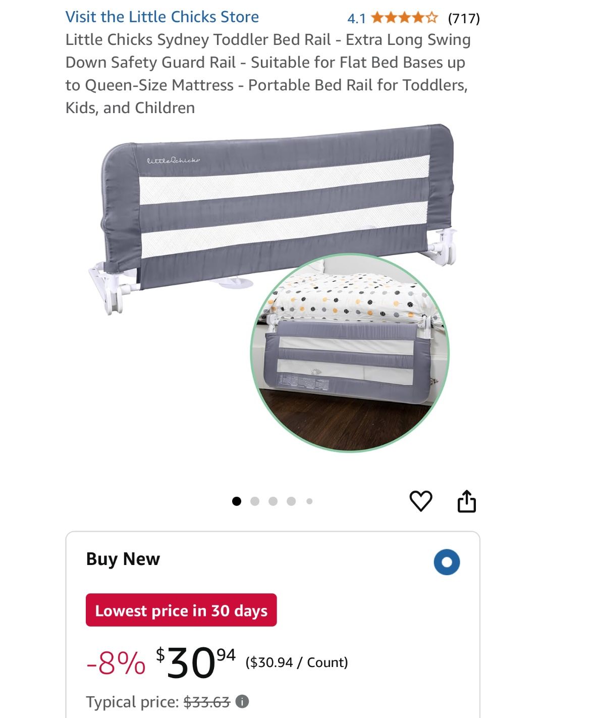 Fold Down Toddler Bed Railing