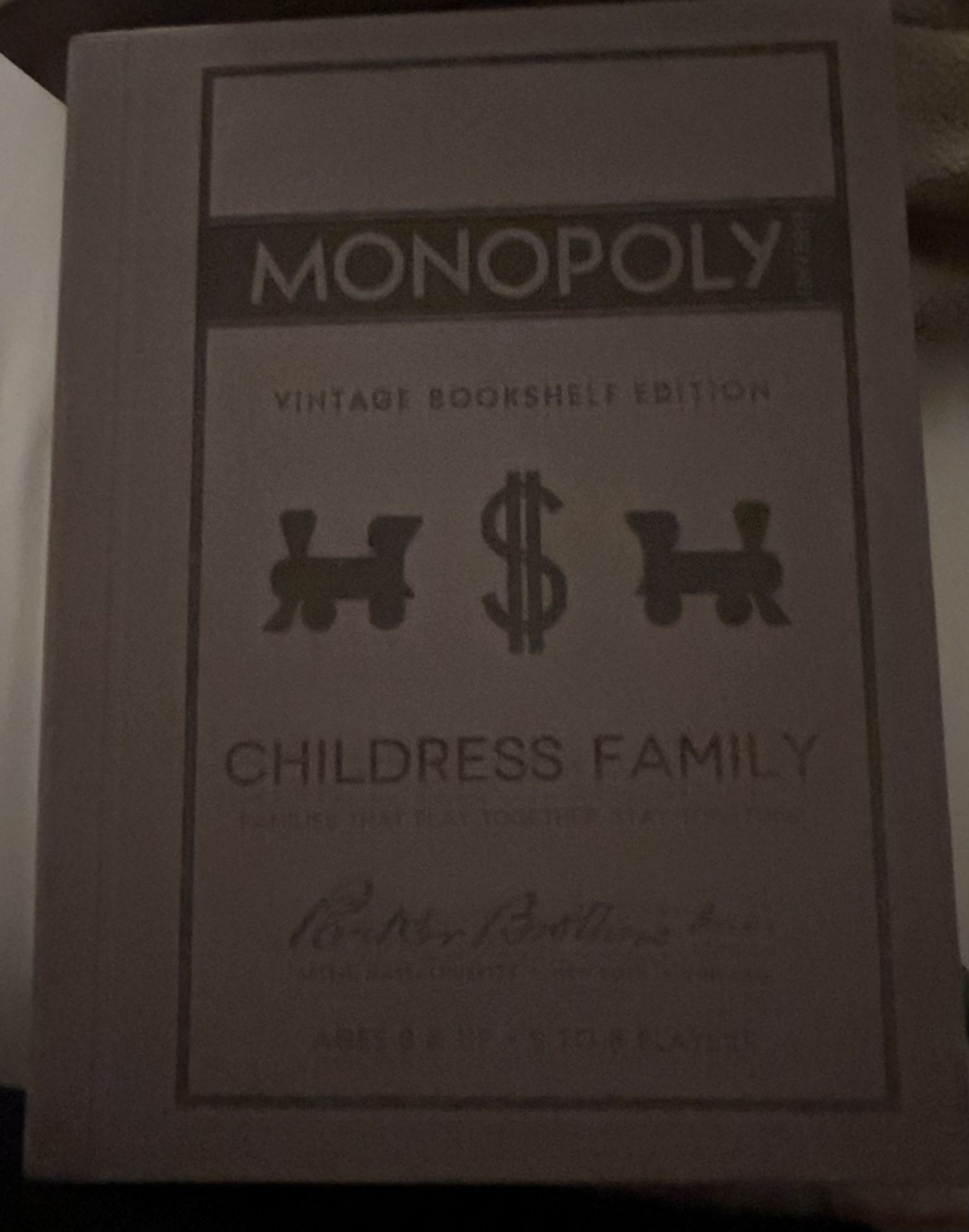 Bookshelf Vintage Monopoly 
