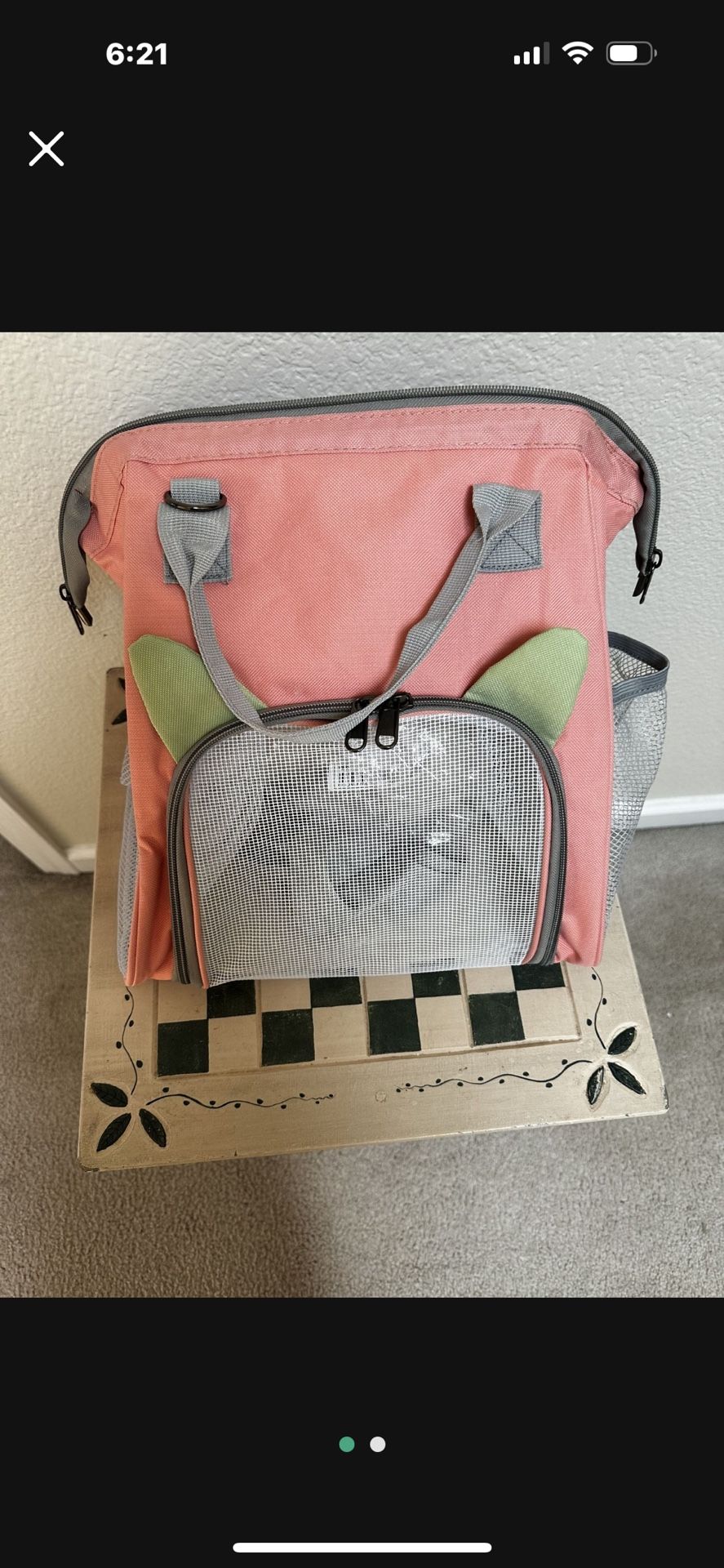 Soft-Sided small Pet Travel Carrier for Cat, extra small puppy, bunny, hamster, guinea pig. Comfort Portable Foldable small Pet Bag Airline