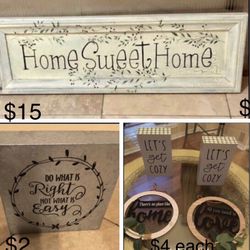 Wall Art Decor-prices are $4 & Up  Framed Wall Art & 3-D Art