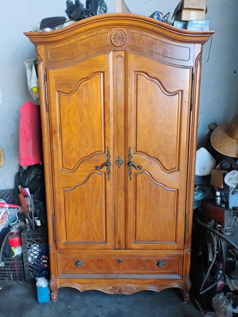 Antique Wood Cabinet Dresser