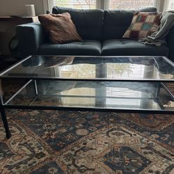 Pottery Barn Tanner Rectangular Blackened Bronze 48” Coffee Table 