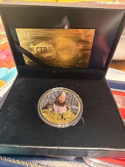The Lord of the Rings 24K Gold Plated Collectible Fantasy Coin w/COA Display Box
