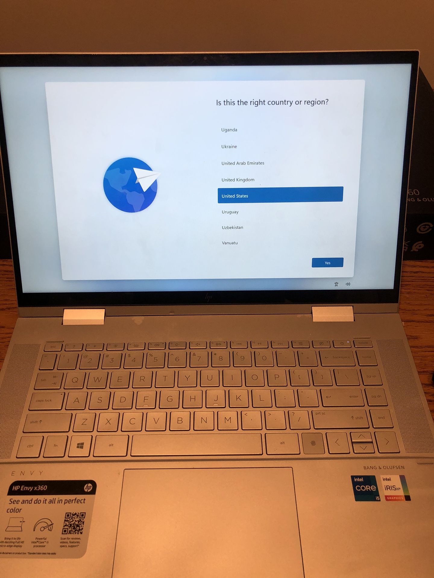 HP ENVY X360 15.6” 256GB Touchscreen Laptop