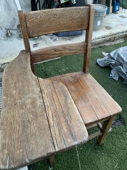Antique Chair With Desk