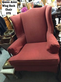 Queen Anne Wing Back Chair