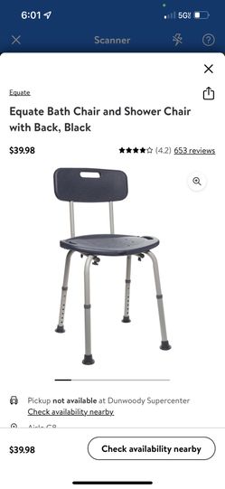 Equate Bath And Bath Chair With Back