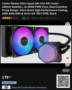 Cooler Master Elite Liquid 240 AIO CPU Cooler