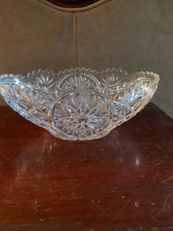 2 Crystal Oval Bowls