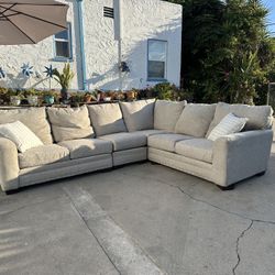 Sand Color Sectional Sofa Couch