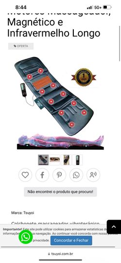 Tsuyoi Mattress Pad, 10-Motor Massager, Magnetic and Long Infrared 