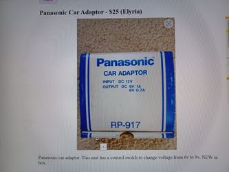 Panasonic Car Adaptor