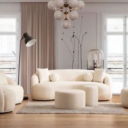 Bonita Ivory Boucle Sofa & Loveseat