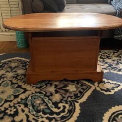 ** Price reduced. Handmade Wood Coffee Table With Storage 