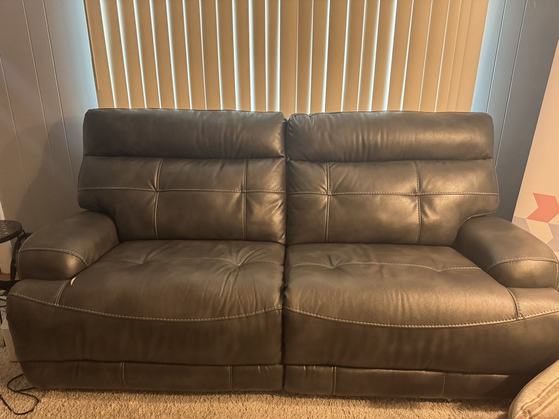 2 Piece Living Room Set Recliner Fully Electric