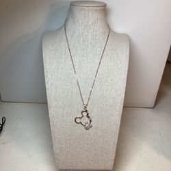 Disney Mickey Mouse Silhouette Rhinestone Necklace 