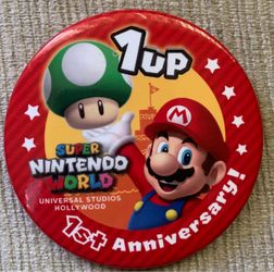 Super Nintendo World Universal Studios 1st Anniversary Red Pin