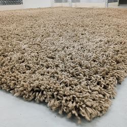 Unique Loom 7' 1 x 10' 0 Rectangle Solid Shag Sandy Brown Area Rug