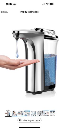 Automatic Soap Dispenser, Touchless Dish Soap Dispenser 17oz/500ml with Infrared Sensor, 5 Adjustable Soap Levels, Liquid Dispenser for Bathroom Kitch