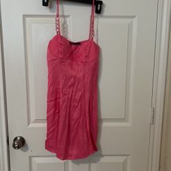 Pink Satin Dress