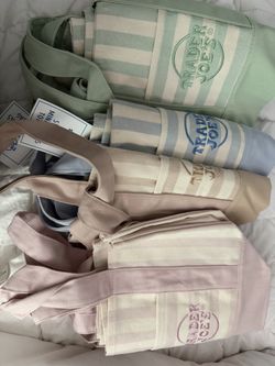 Trader Joe’s canvas bags-stripes If you know you know brand new tags and all