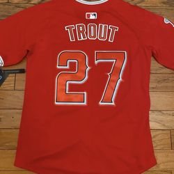 Trout Red White Or City Men Jersey