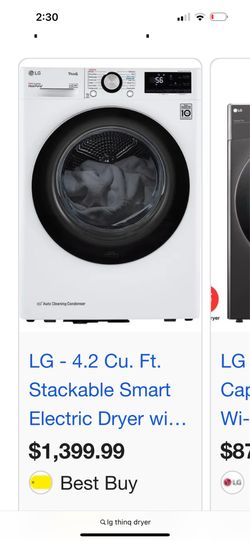 LG Thin Q electric dryer