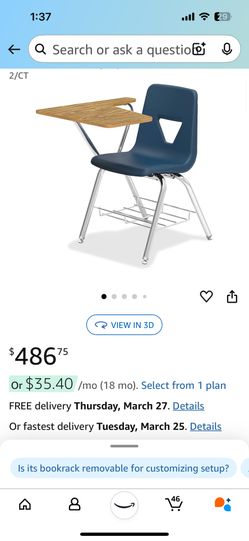 Tablet Arm Study Top Student Combo Desks -