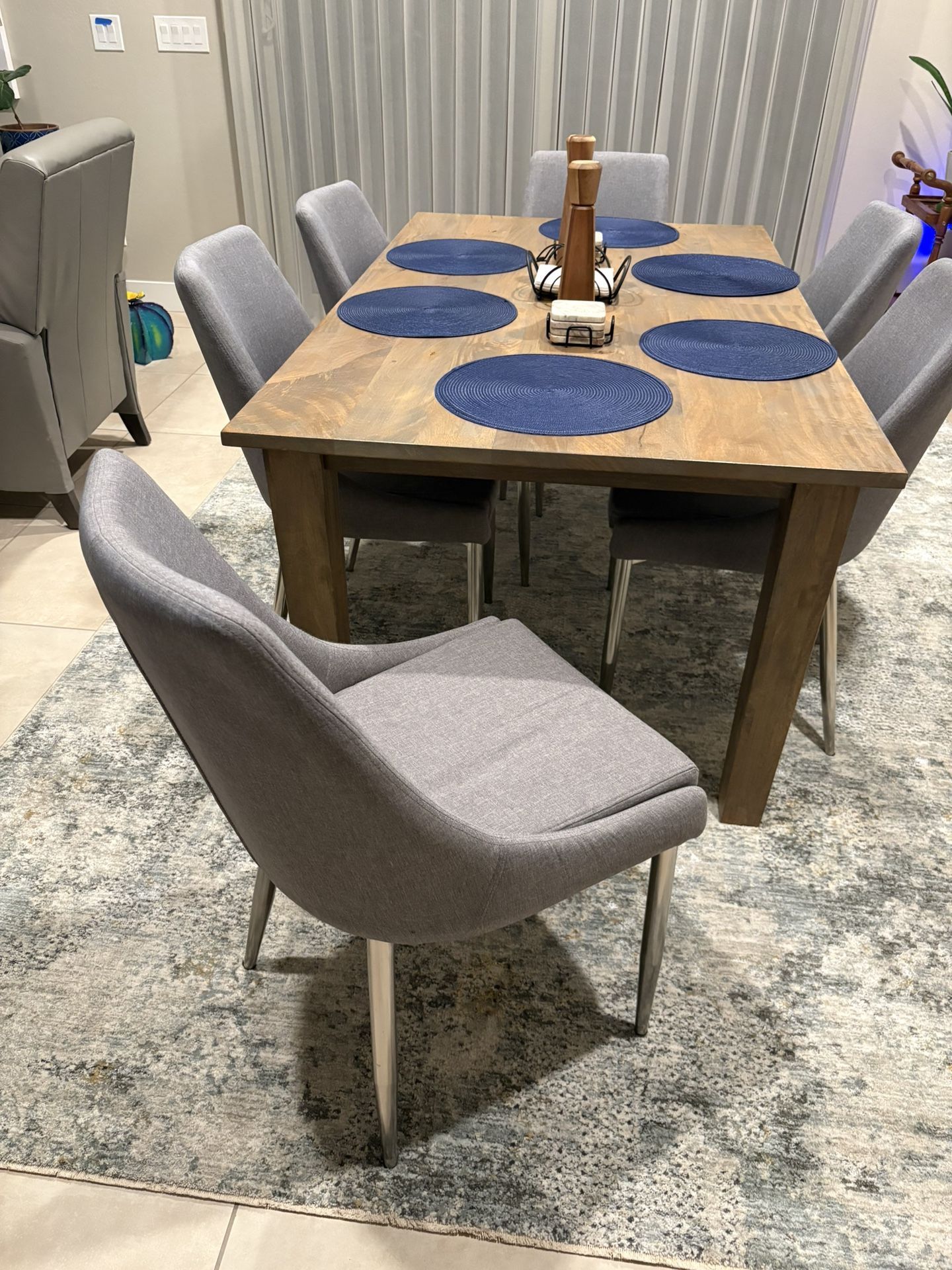 Dining Room Table and Six Chairs