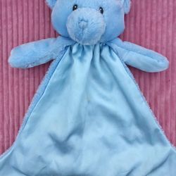 Gund Baby Plush My First Teddy Bear Lovey Huggy Buddy Blue 15” security Blanket