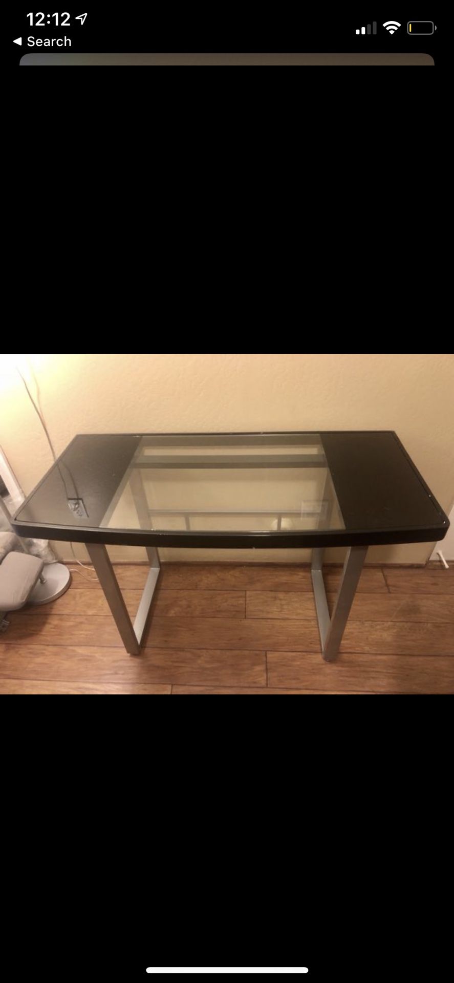 Modern Desk with glass top