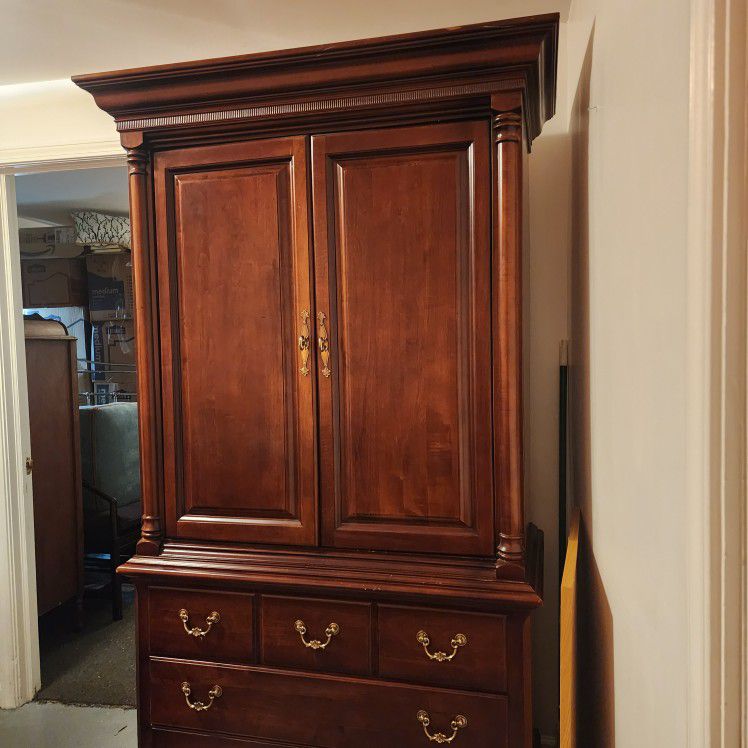 Mahogany and/or Cherry Hutch Dresser Armoire