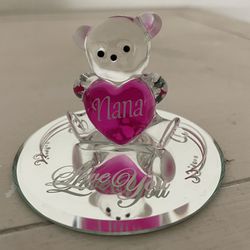 Love You Nana bear glass  figurine