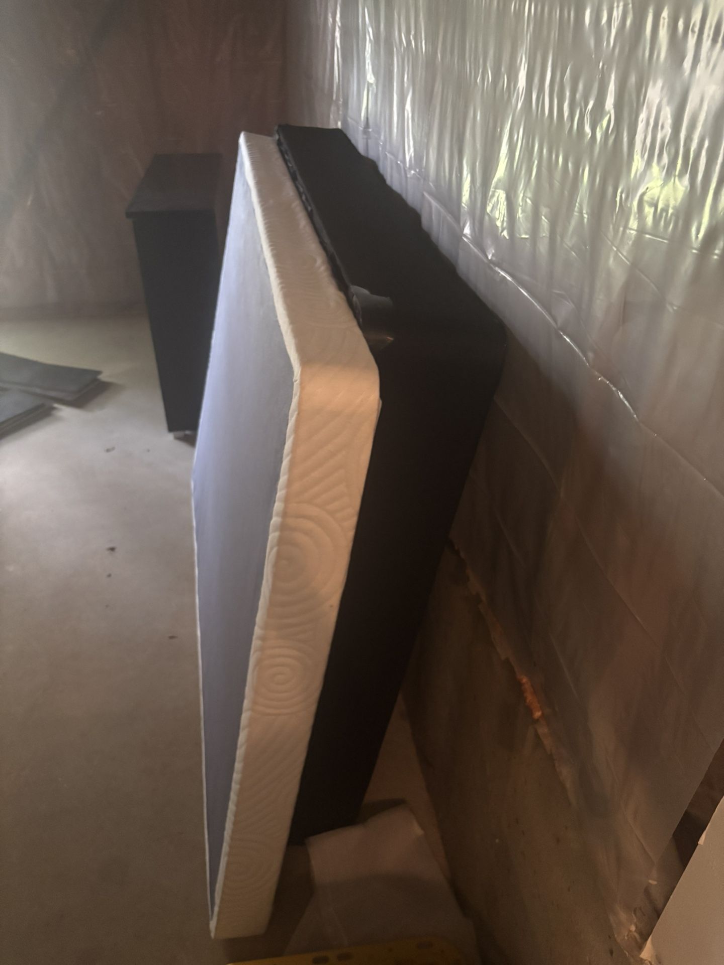 Full Size Box Spring $20 - Full Wood bed $40 - White Headboard $50 Rails