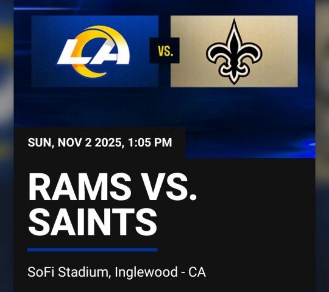 Rams Vs Saints