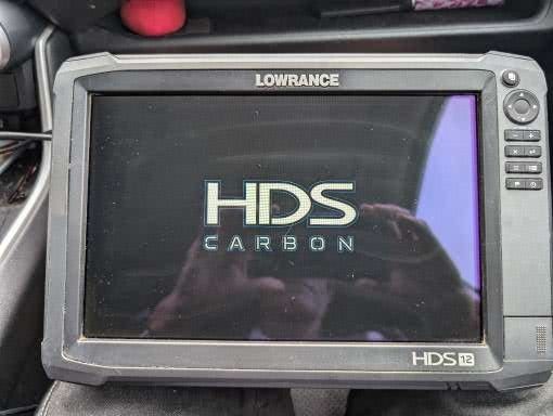 Lowrance HDS 12 Carbon Plotter,GPS, Depth Finder With The 3D Side Scan Sonar Accessory Attachment