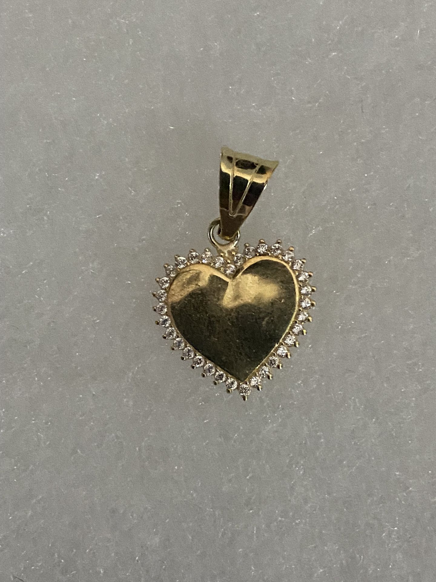 10k Real Gold Heart Pendant Charm 