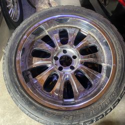 22” Ford Rims With Week Adapters For Chevy 