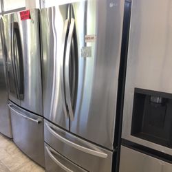 Lg Stainless Steel 4 Door Refrigerator 
