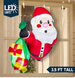 Santa Stuck in Window blowup