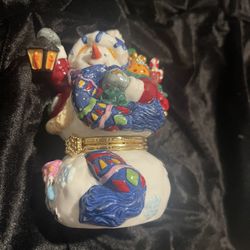 NWOT Snowman Trinket Box 6” High. No Box