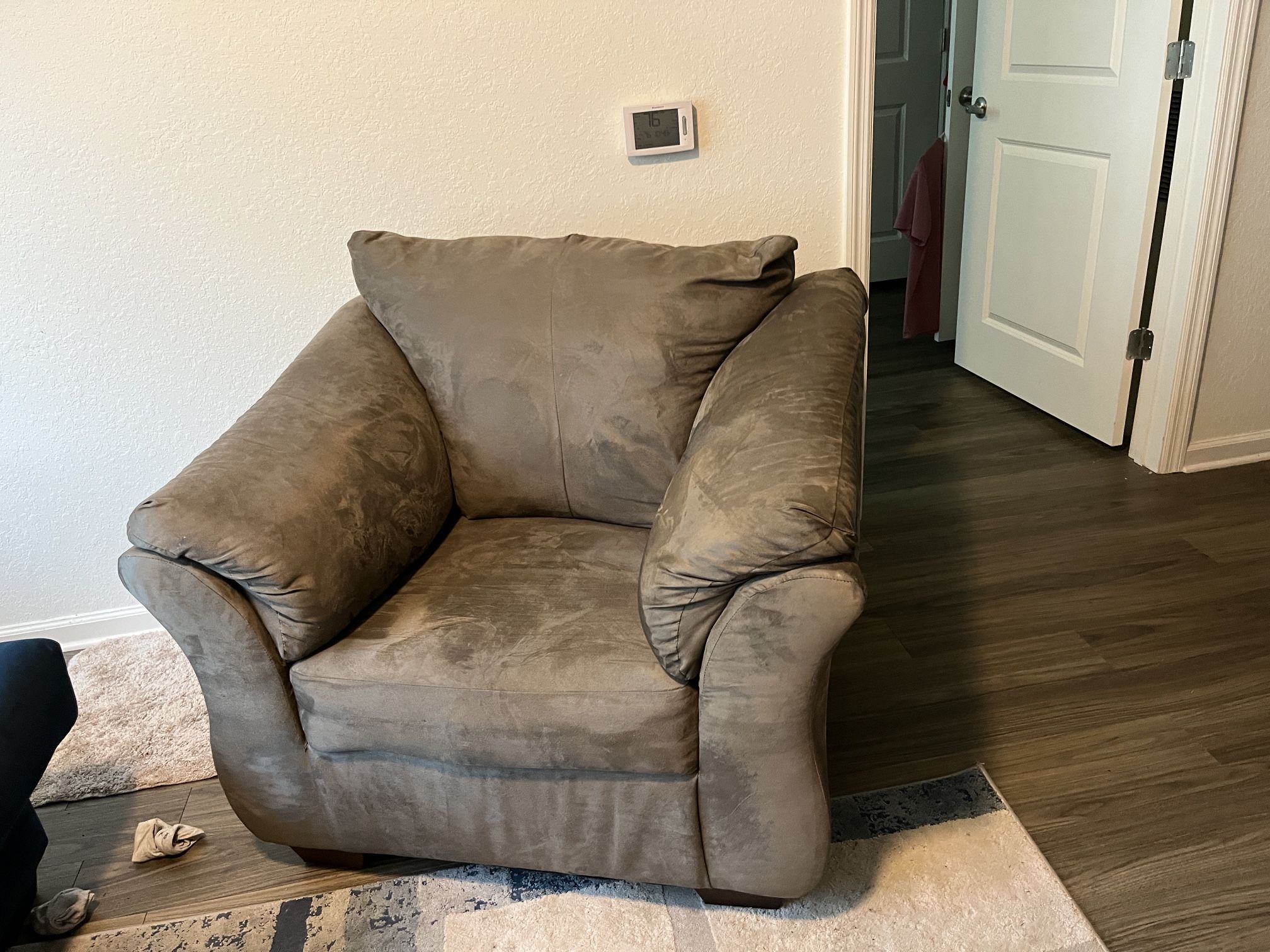 Arm Chair - Gray Micro-fiber