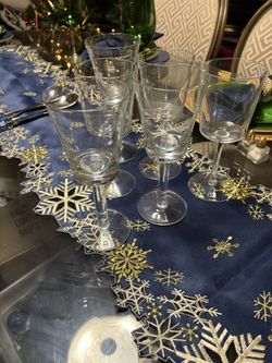6 Like NEW Mikasa Crystal WINE GLASSES Goblets *MAKEanOFFER*