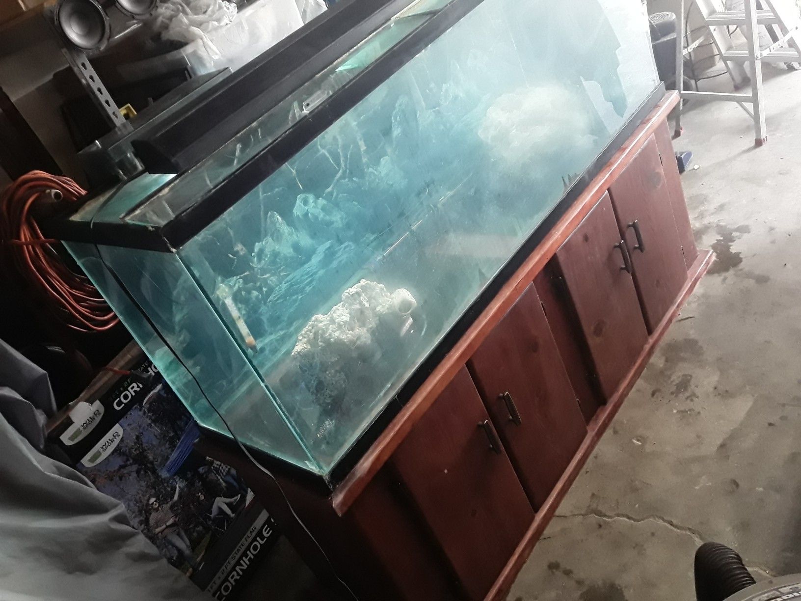 Really nice 120g fish tank setup well come with gravel to