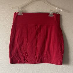 Ambiance Apparel, Women’s Red Stretchy Mini Skirt, Size L