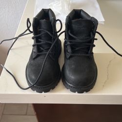 All Black Timberlands Infant
