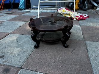 Oriental Wooden Plant Stand 