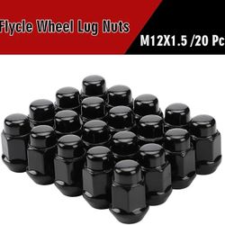 Wheel Lug Nuts, 12x1.5, Black, 20PCS
12mmx1.5, Closed End Bulge Acorn, Cone Seat, 19mm Hex, Aftermarket Wheels(602)