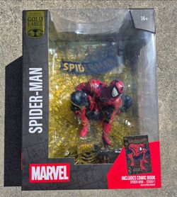 McFarlane Gold Label Spider-Man Figure with Comic Book