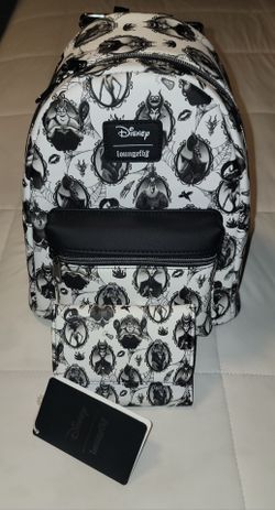 Loungefly Disney Villains Mini Backpack and Wallet Set